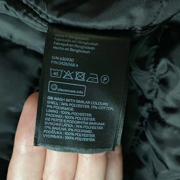 H&M Black Bomber Jacket Sz M - Picture 7 of 11